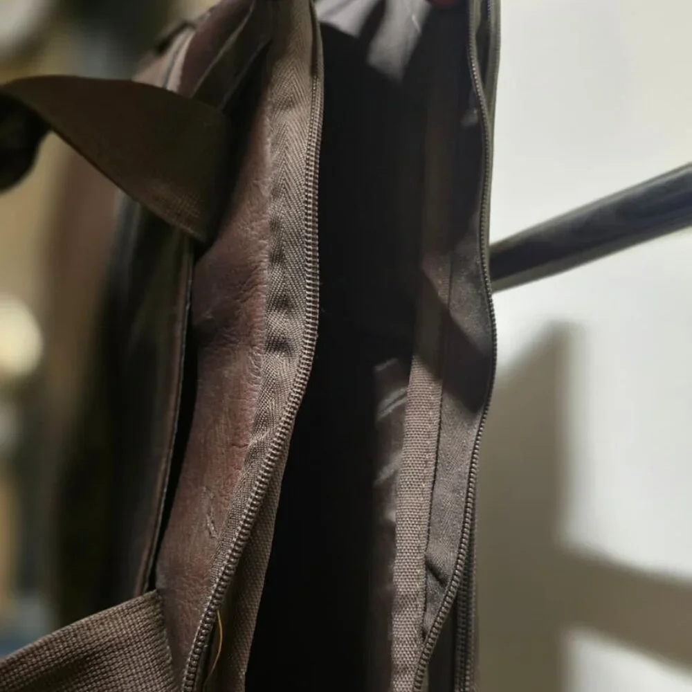 Kenneth Cole Reaction Genuine Leather Laptop Bag Brown Briefcase